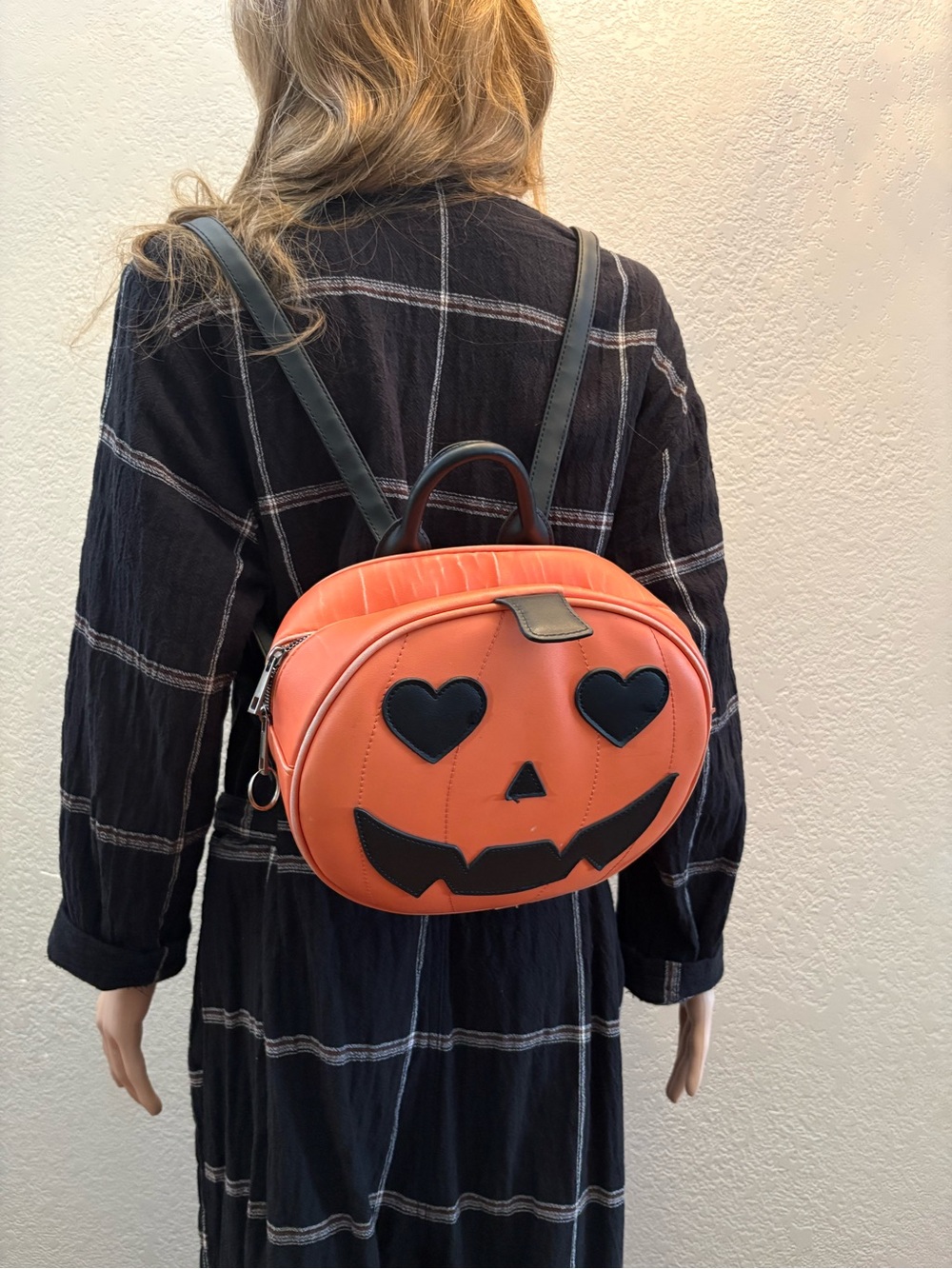Playful Orange Pumpkin Face Women’s Backpack